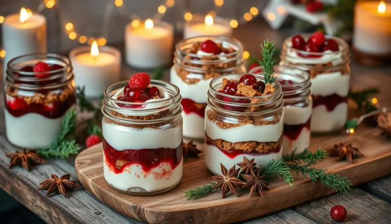 weihnachtsdessert im glas